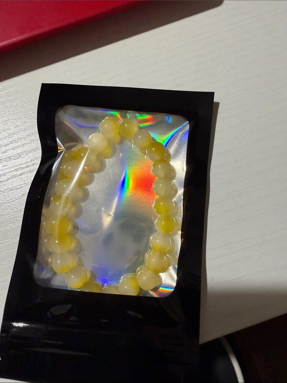 Kids Stretch Bead Bracelet Duo - Red & Yellow